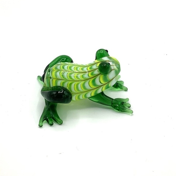 Handmade Glass Frog Trinket Figurine - Picture 5 of 11